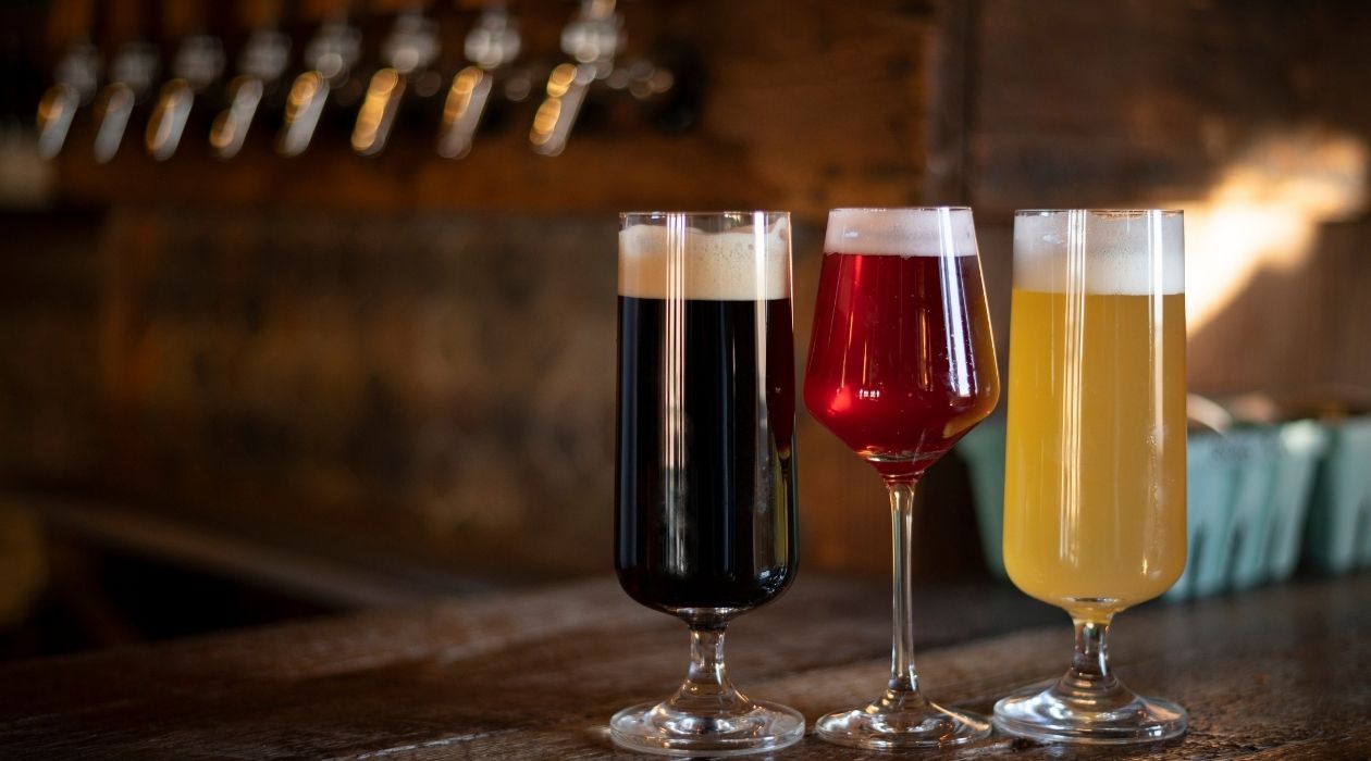 Plan Bee Farm Brewery beer lineup in Poughkeepsie